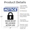 Signmission Door Must Be Locked, 7 in W x Rectangle, Aluminum OS-2PACK-NS-A-710-V-11501 - alternate 3